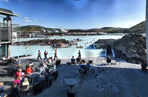 The Blue Lagoon from a balcony.